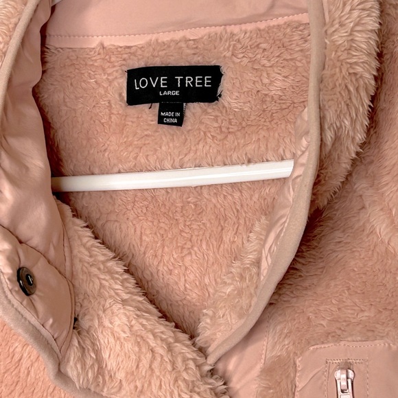 Love Tree Sherpa Women’s Puffer Jacket Mauve/Pink Size Large. Lots of pockets! - Picture 4 of 13